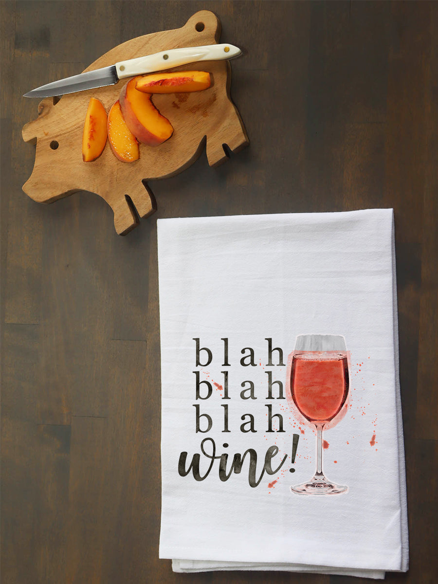 Wine, Blah Kitchen Towel