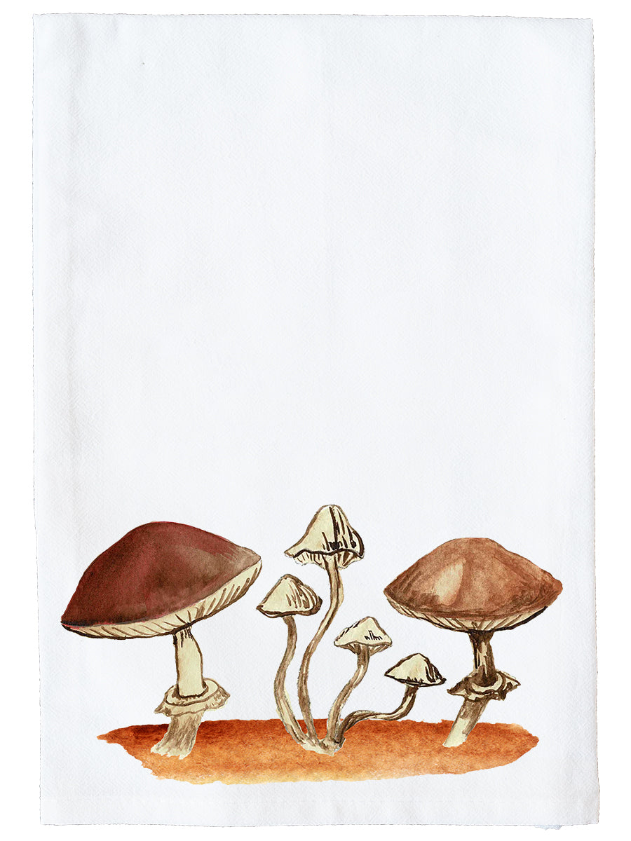 Brown Mushroom Trio Kitchen Towel