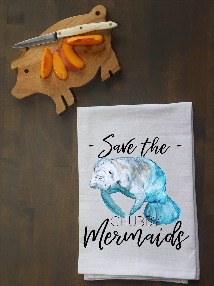 Save the Chubby Mermaids Kitchen Towel