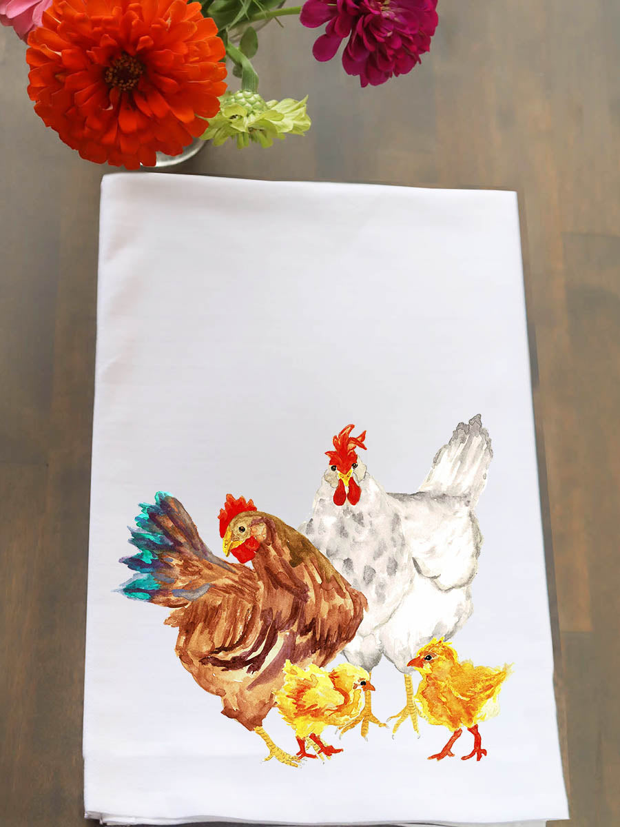 Chicken Family Kitchen Towel