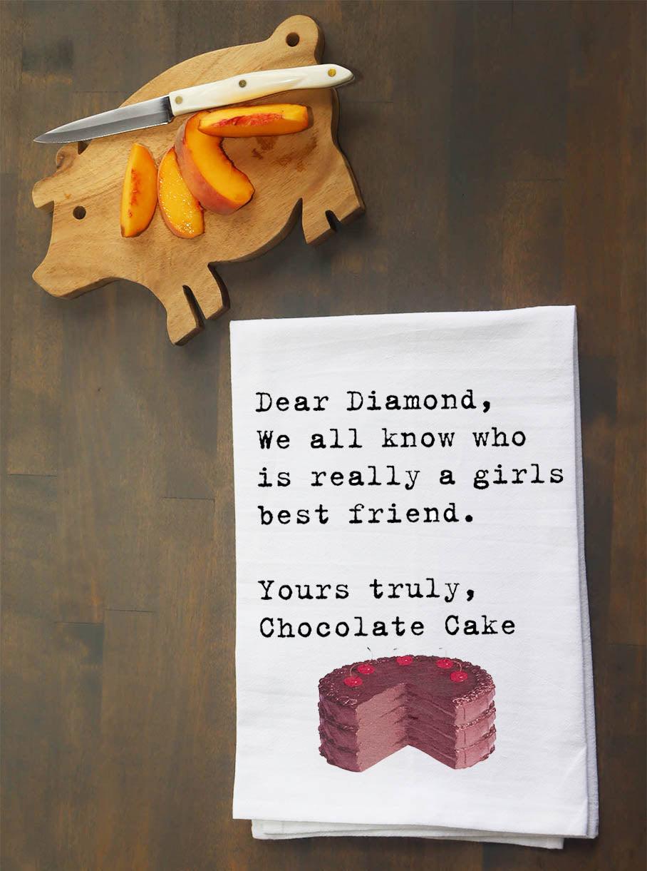 Diamond Chocolate Cake Kitchen Towel
