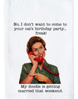 Doodle Getting Married Kitchen Towel