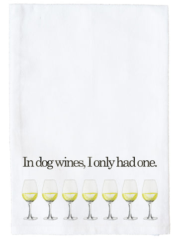 Dog Wine Kitchen Towel