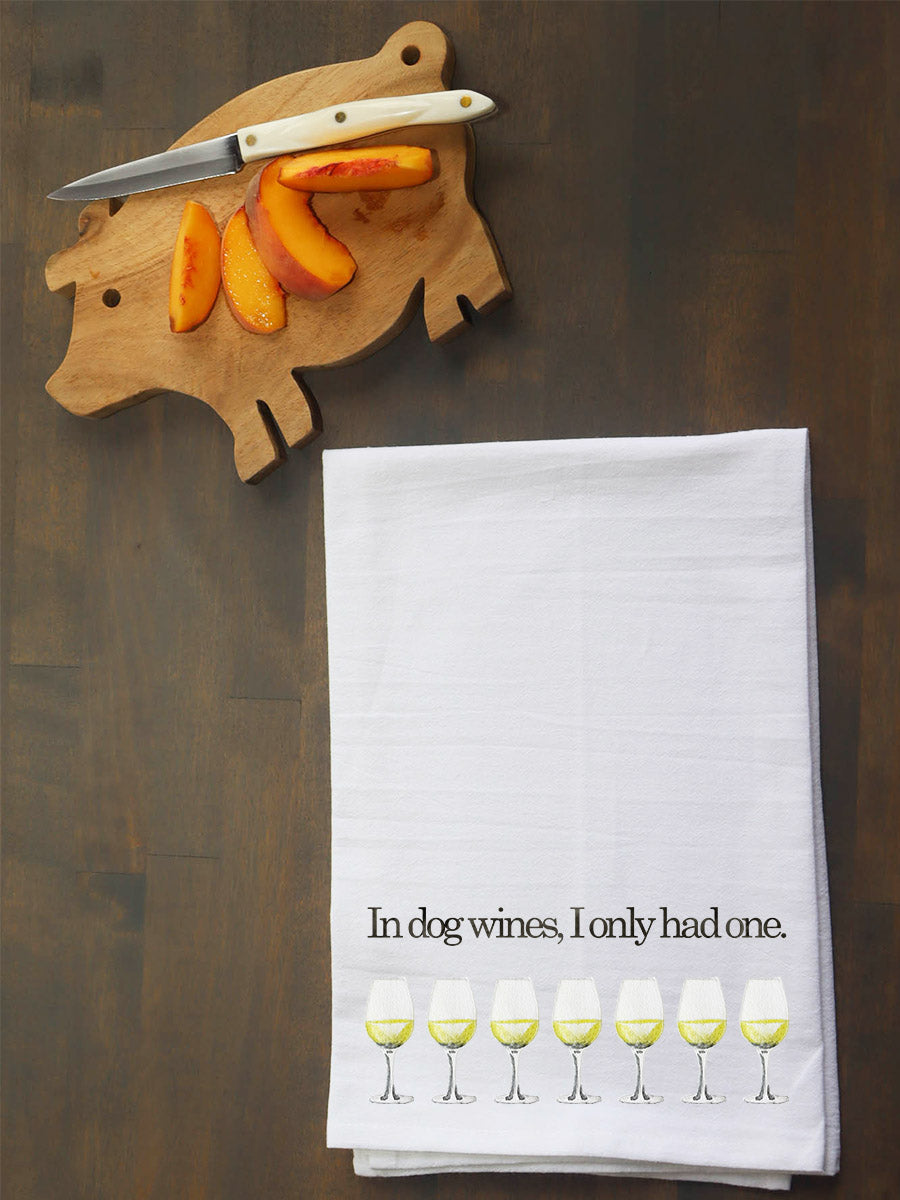 Dog Wine Kitchen Towel