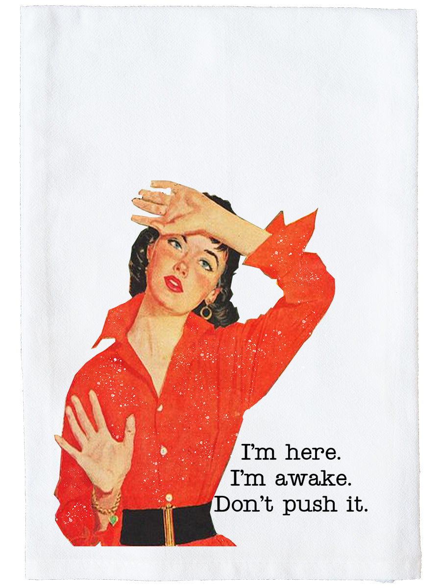 Don't Push It Kitchen Towel