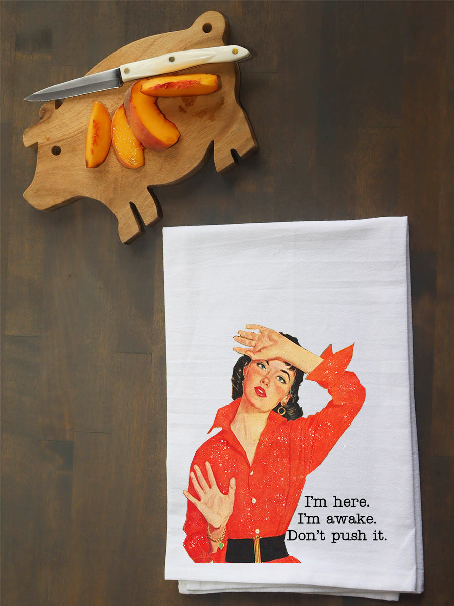 Don't Push It Kitchen Towel