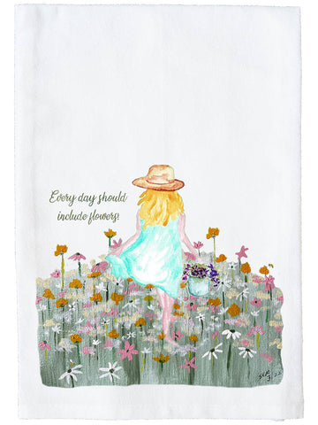 Everyday Should Include Flowers Kitchen Towel