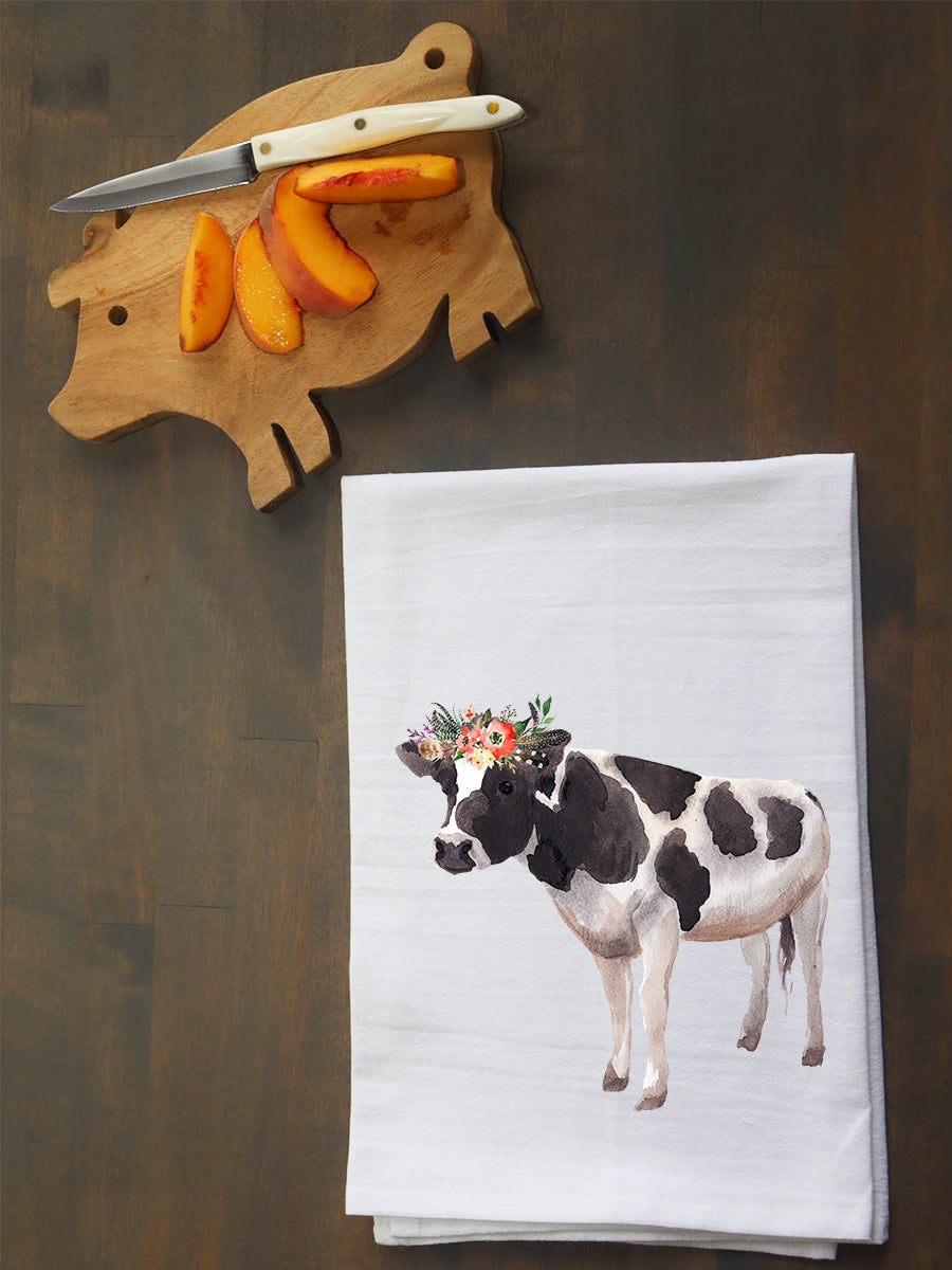 Floral Cow Kitchen Towel