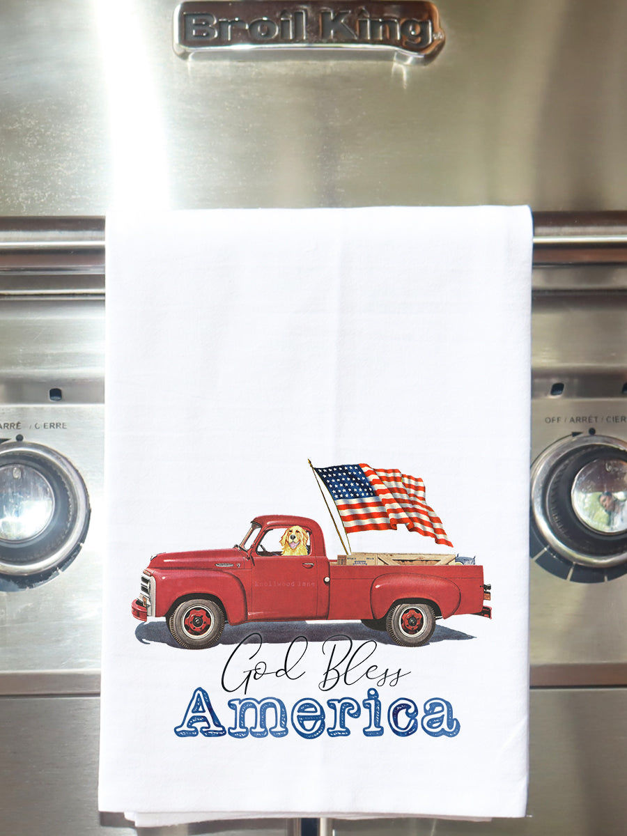 God Bless America Kitchen Towel