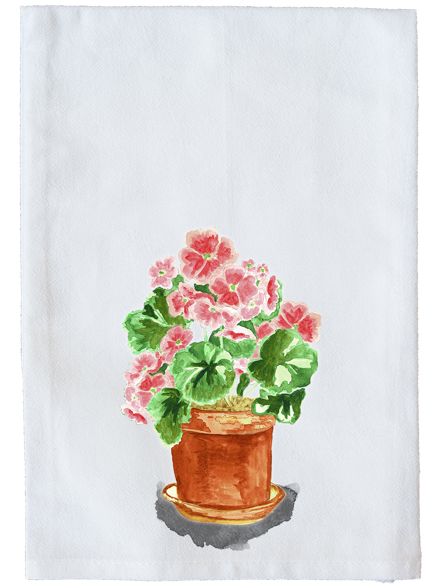 Geraniums Pot Kitchen Towel