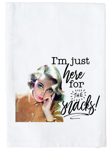 I'm just here for the snacks! Kitchen Towel