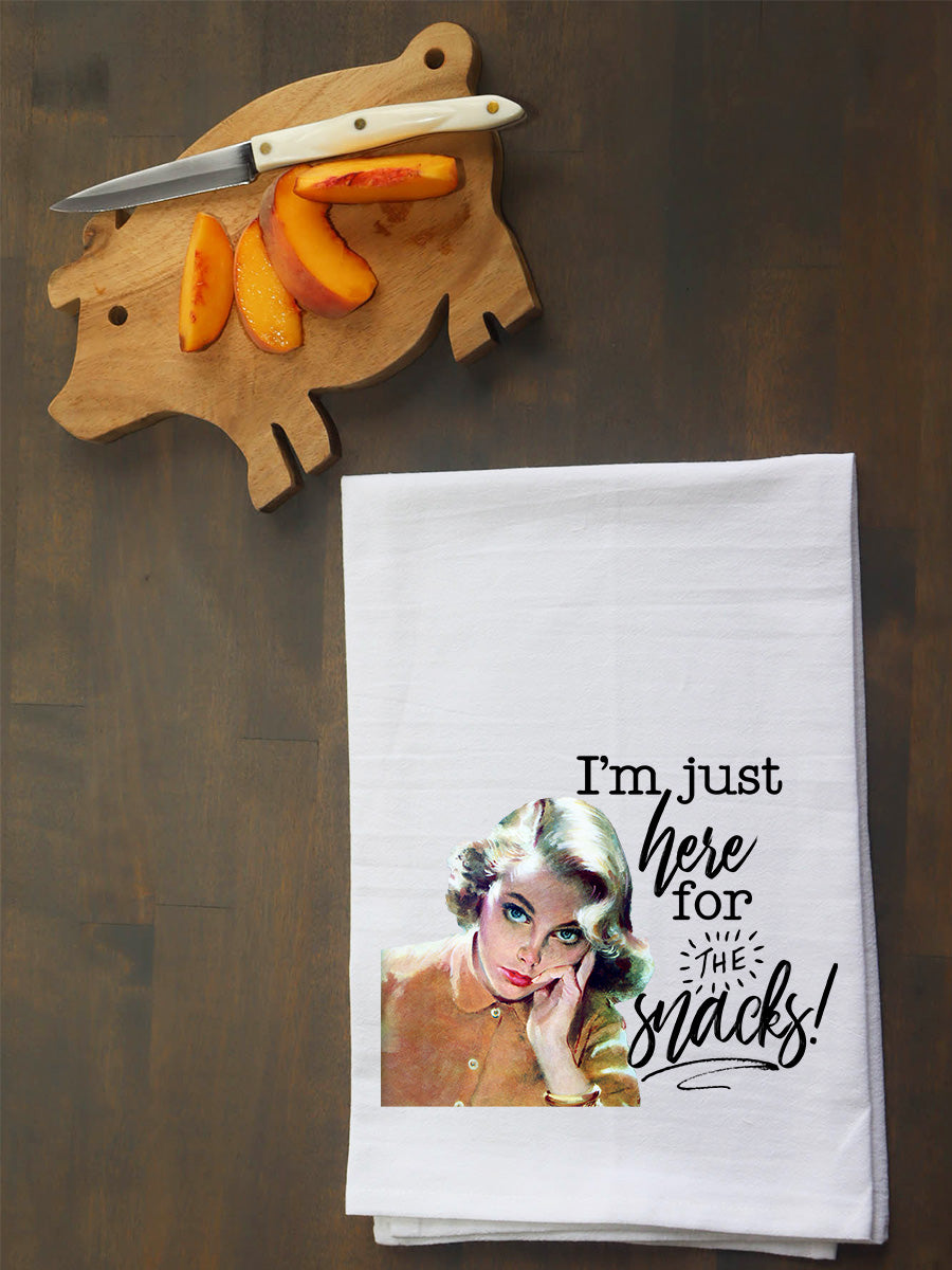 I'm just here for the snacks! Kitchen Towel