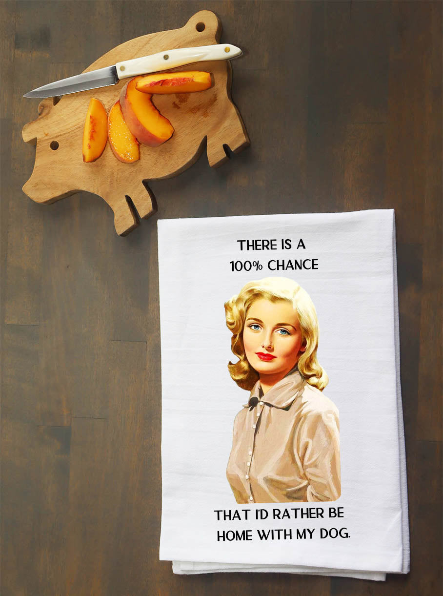 100% Home With my Dog Kitchen Towel