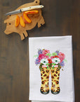 Leopard Rubber Boots Floral Kitchen Towels