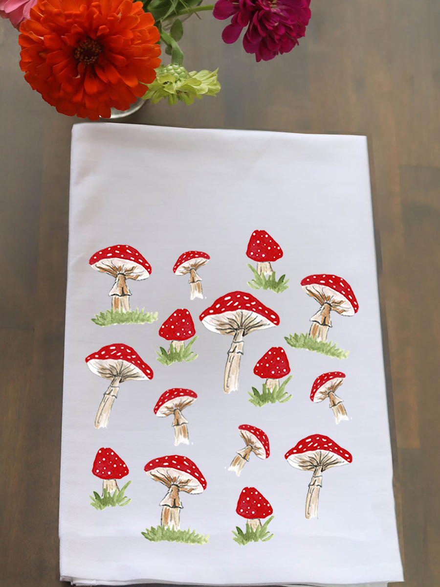 Mushrooms Collage Kitchen Towel