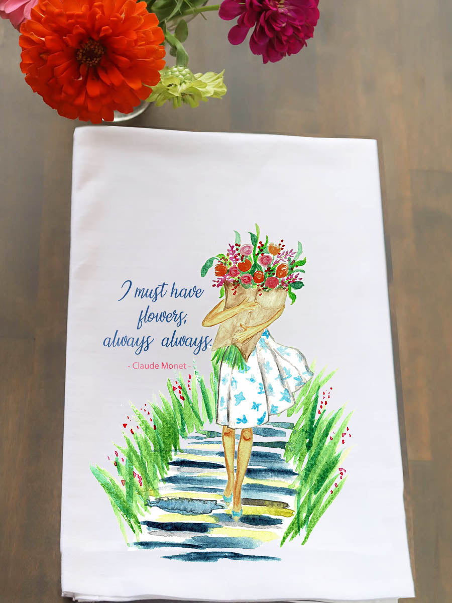 Must Have Flowers Kitchen Towel
