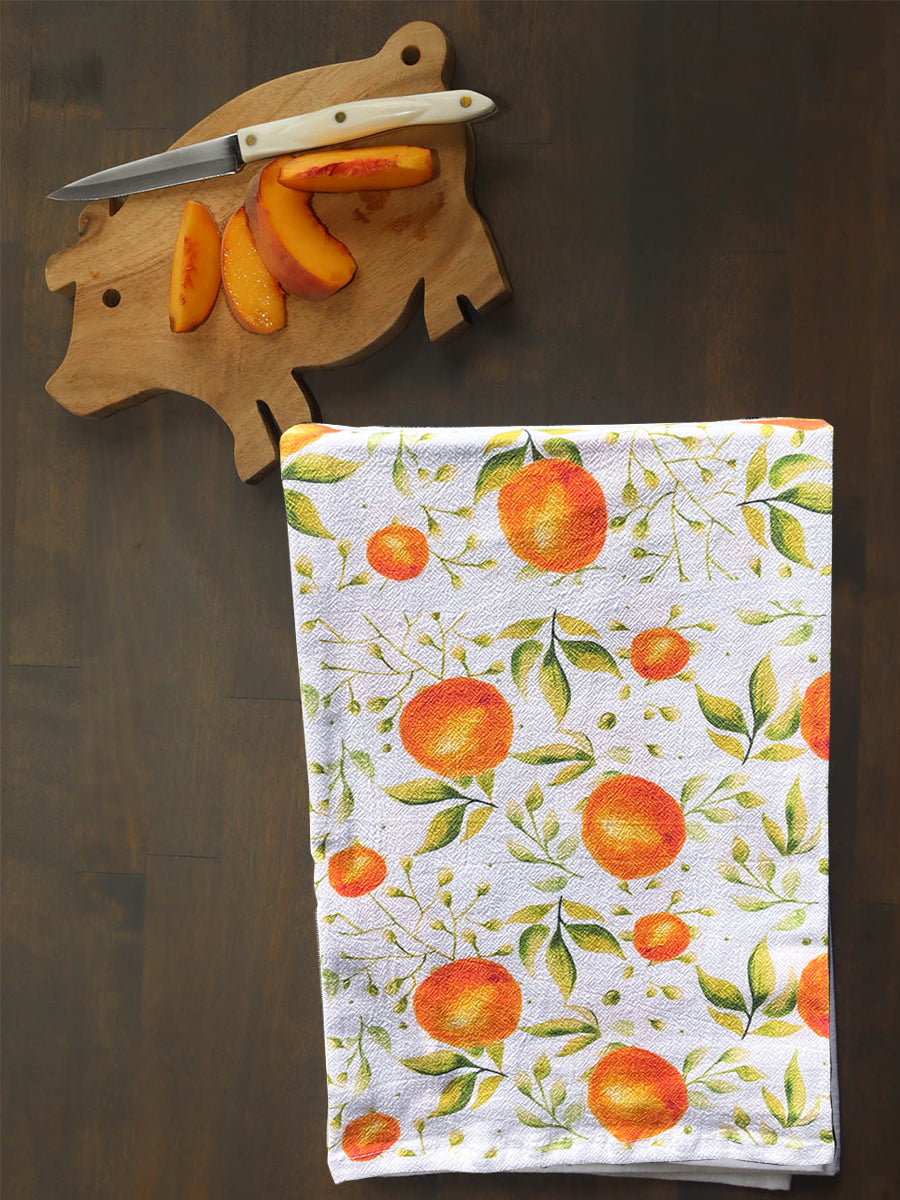Orange Collage All Over Print Kitchen Towel