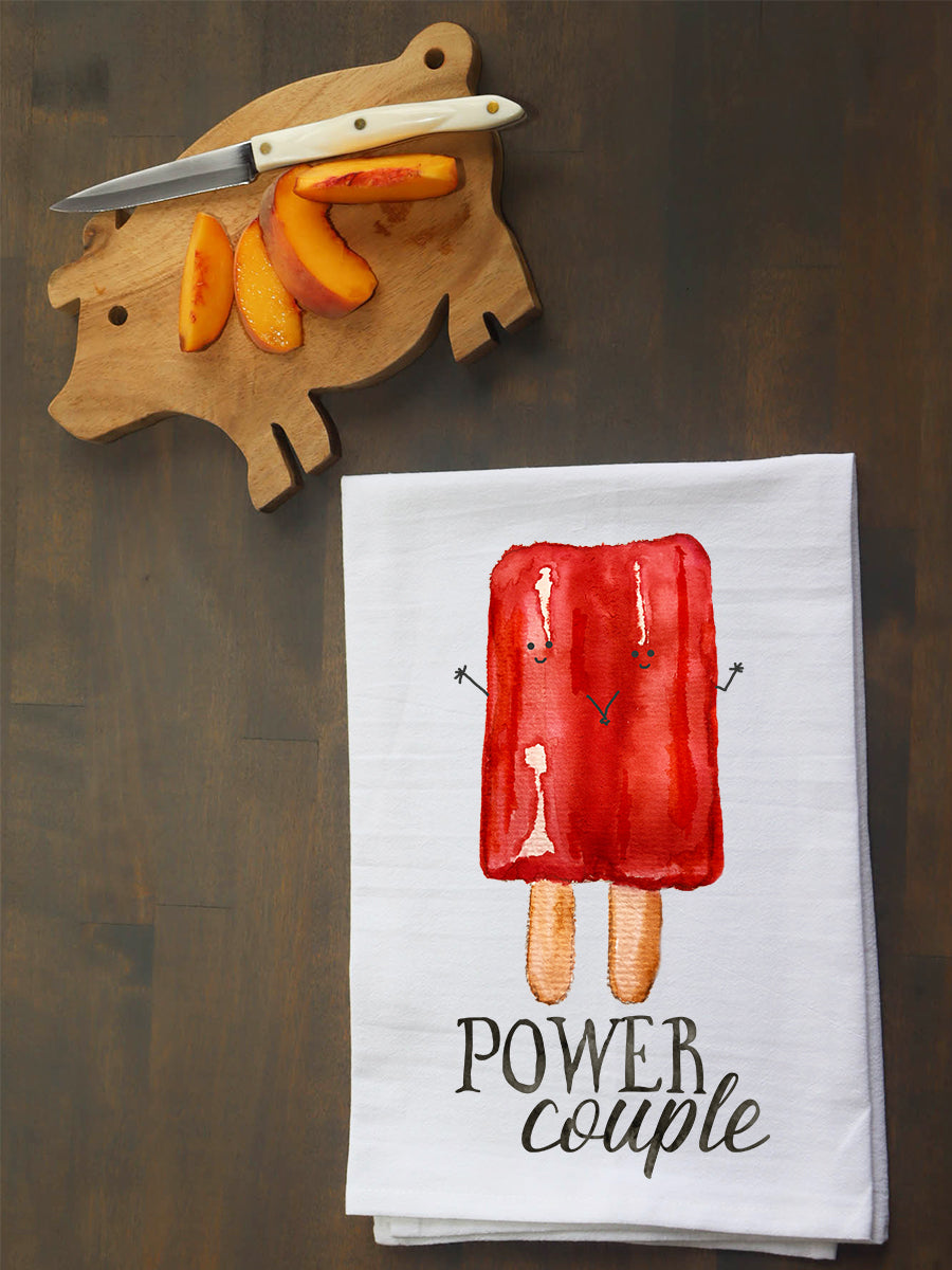 Power Couple Popsicle Kitchen Towel