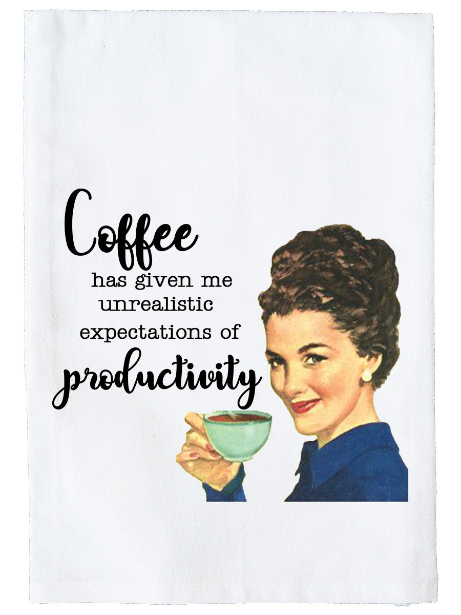 Coffee Productivity Kitchen Towel