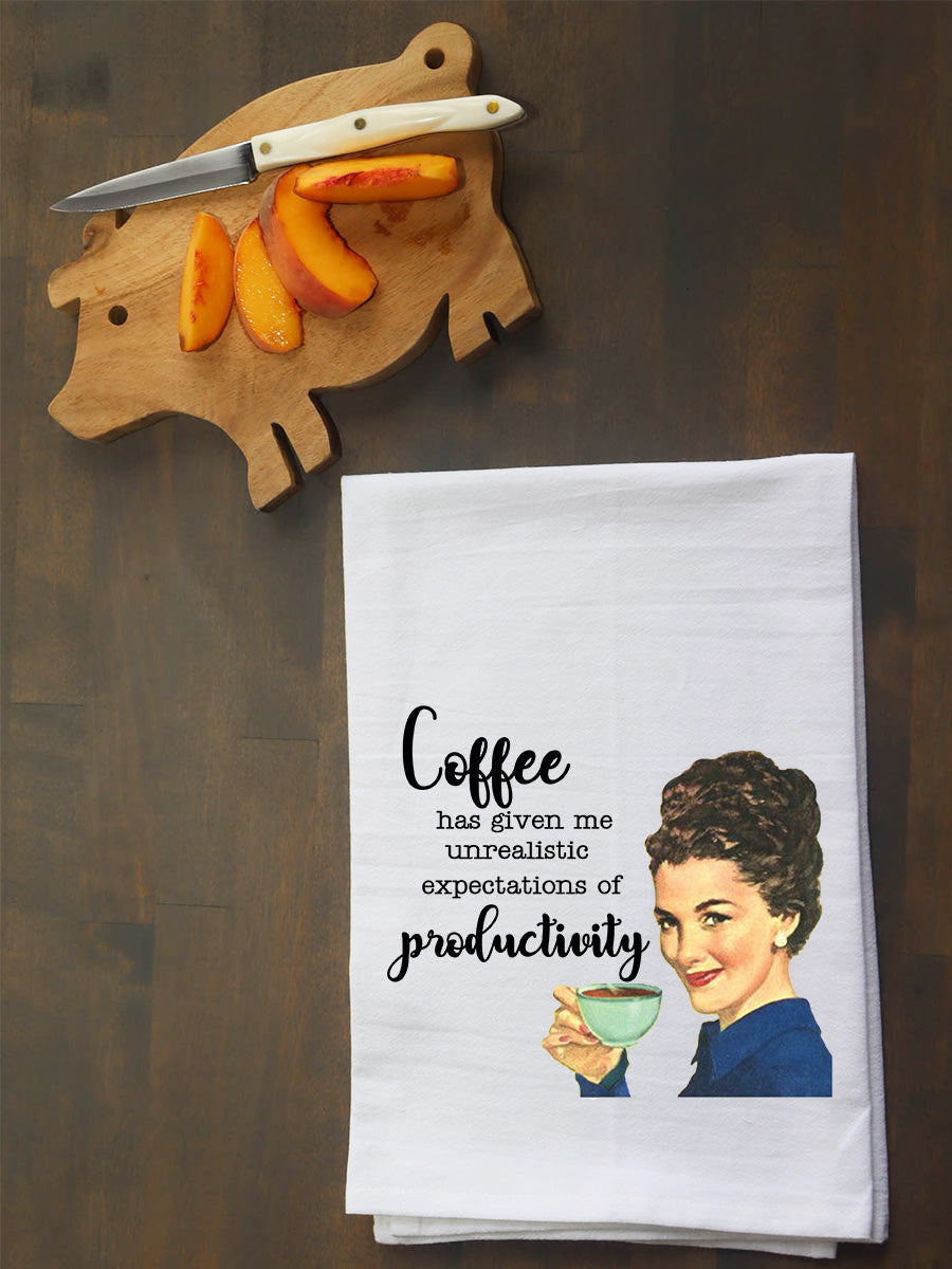 Coffee Productivity Kitchen Towel
