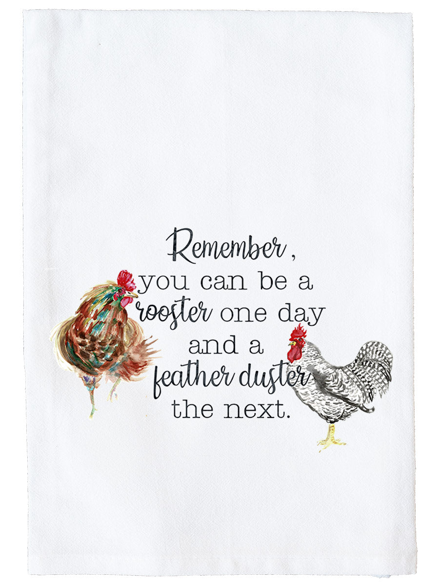 Rooster Feather Duster Kitchen Towel