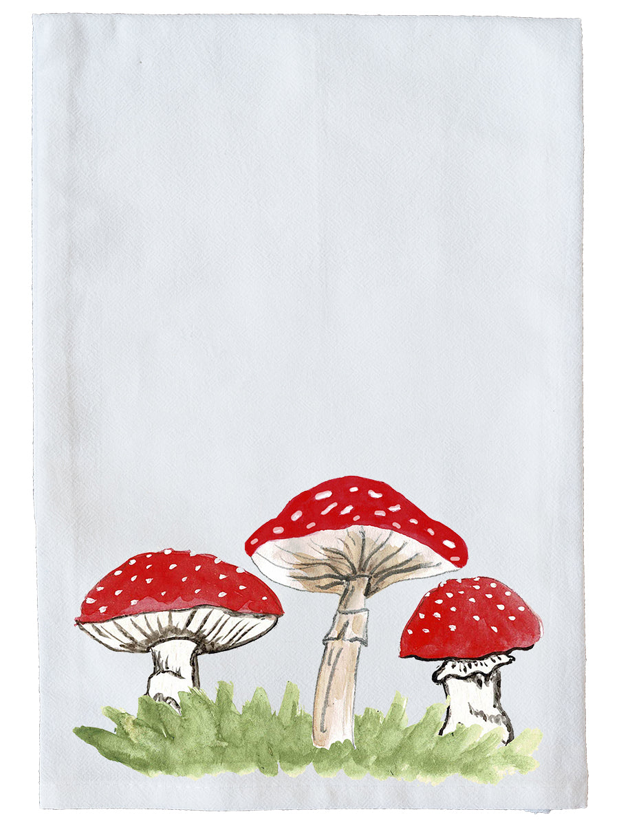 Red Mushroom Trio Kitchen Towel