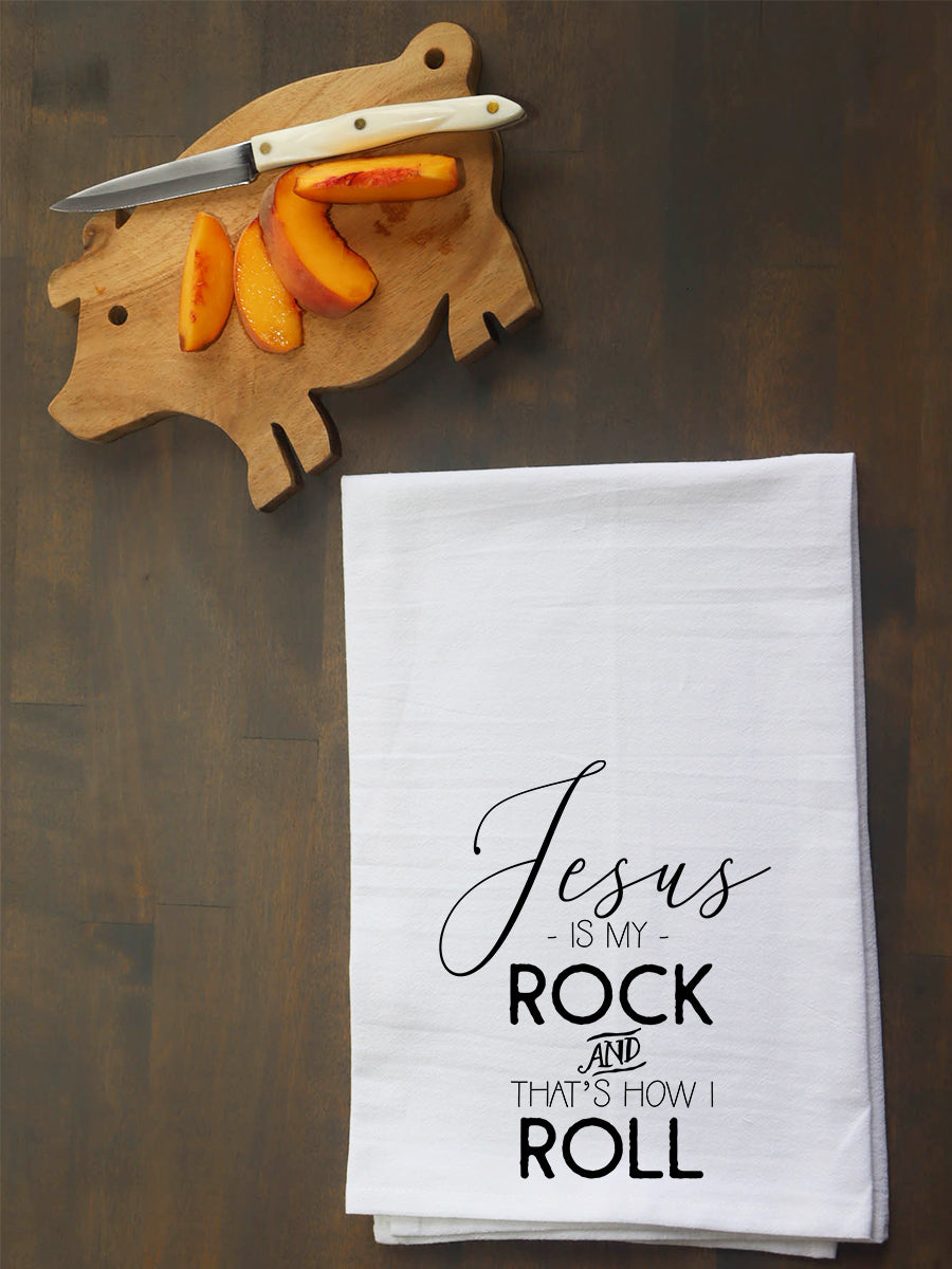 Jesus is My Rock Kitchen Towel