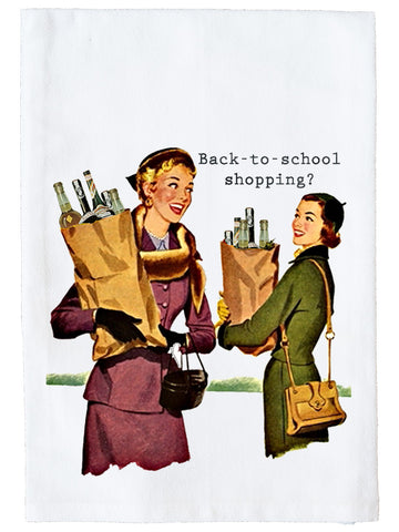 Back to School Shopping Kitchen Towel