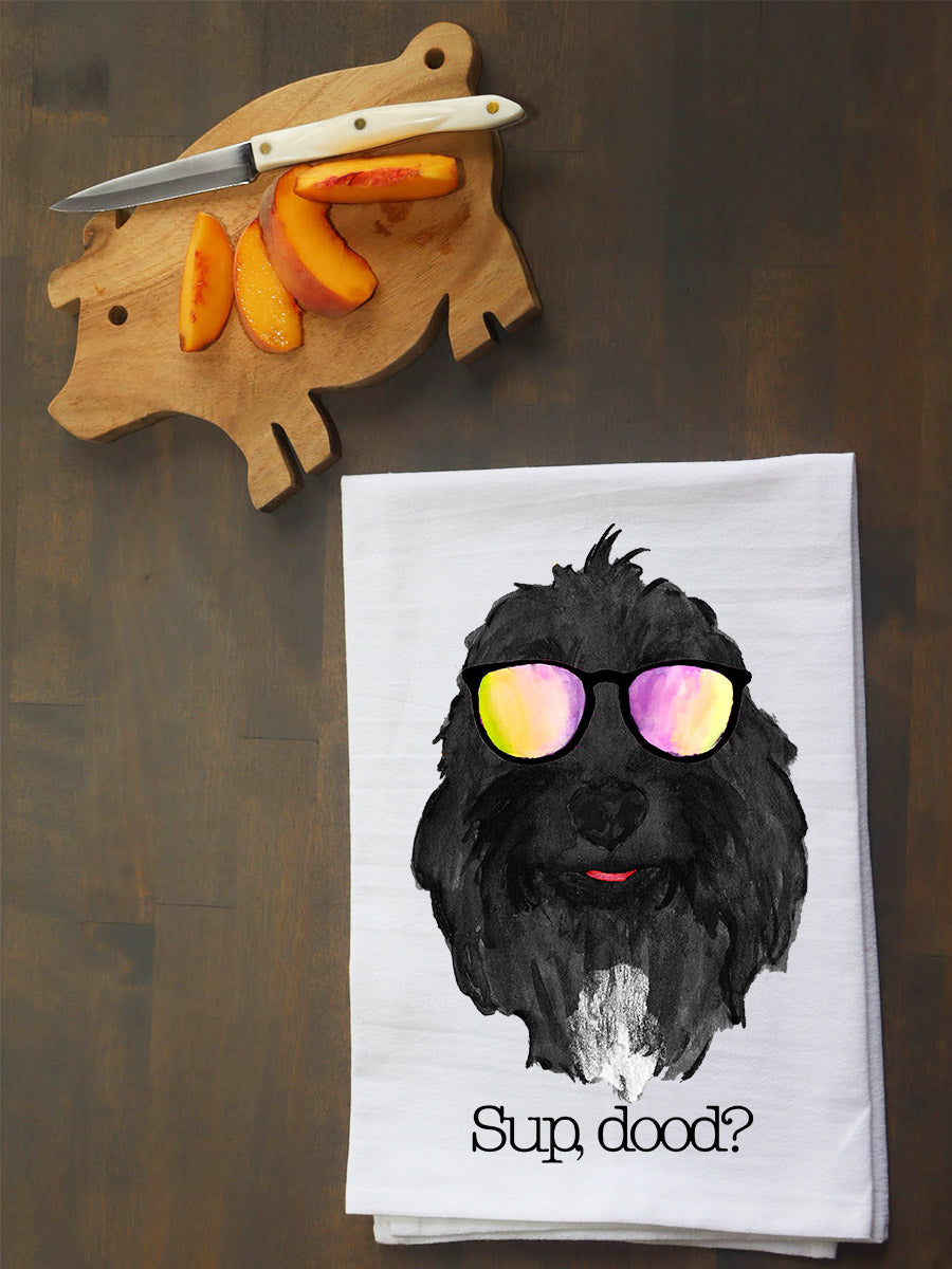 Sup Dood Black Kitchen Towel