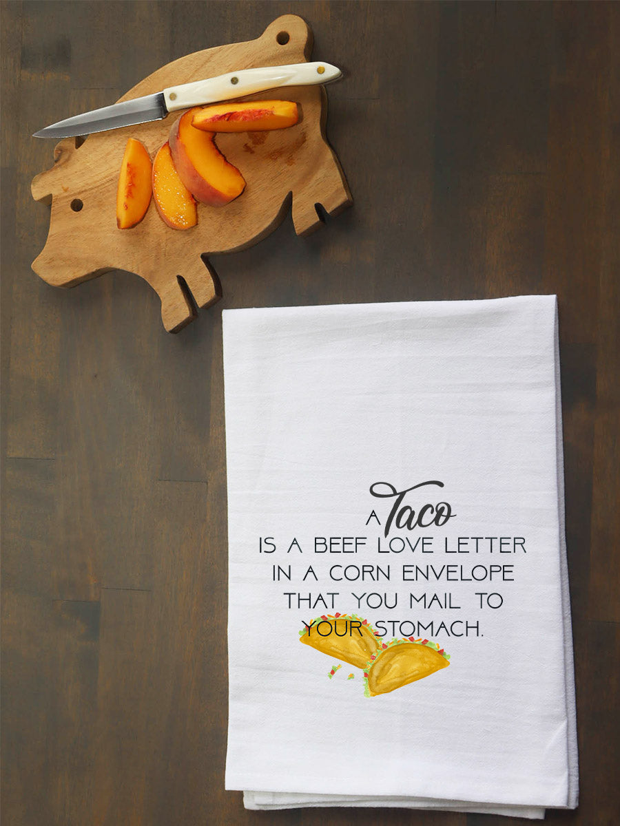 Taco Love Letter Kitchen Towel