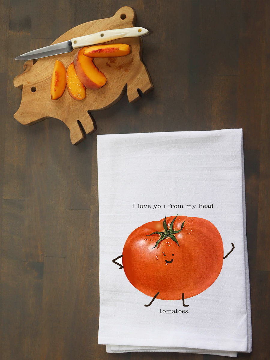 I Love You Tomatoes Kitchen Towel