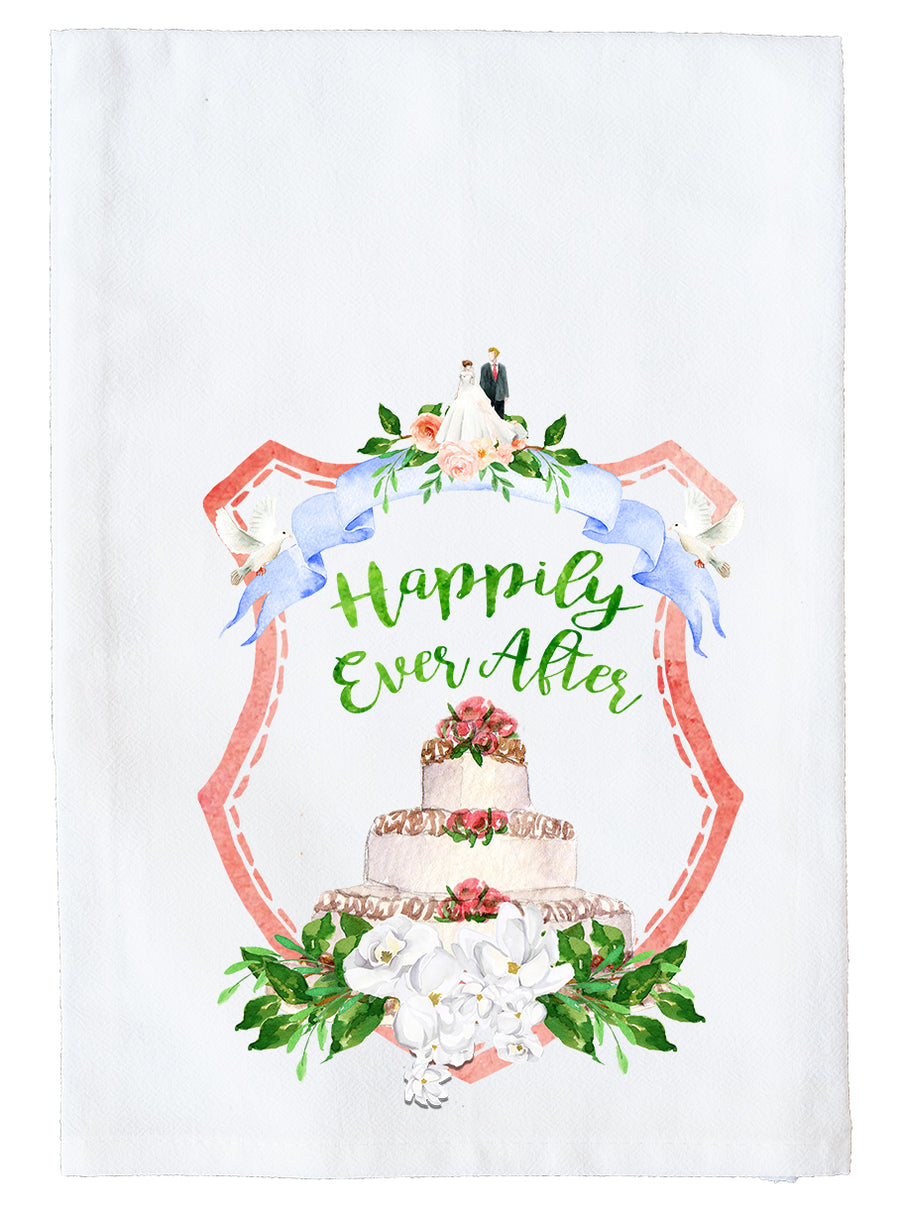 Wedding Cake Happily Ever After Kitchen Towel