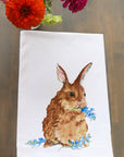 Bunny in Bluebonnets Kitchen Towel