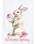 Welcome Spring Bunny Kitchen Towel