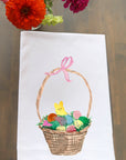 Easter Basket Watercolor Kitchen Towel