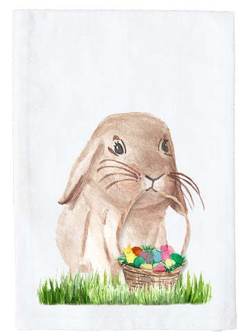 Easter Bunny Basket Kitchen Towel