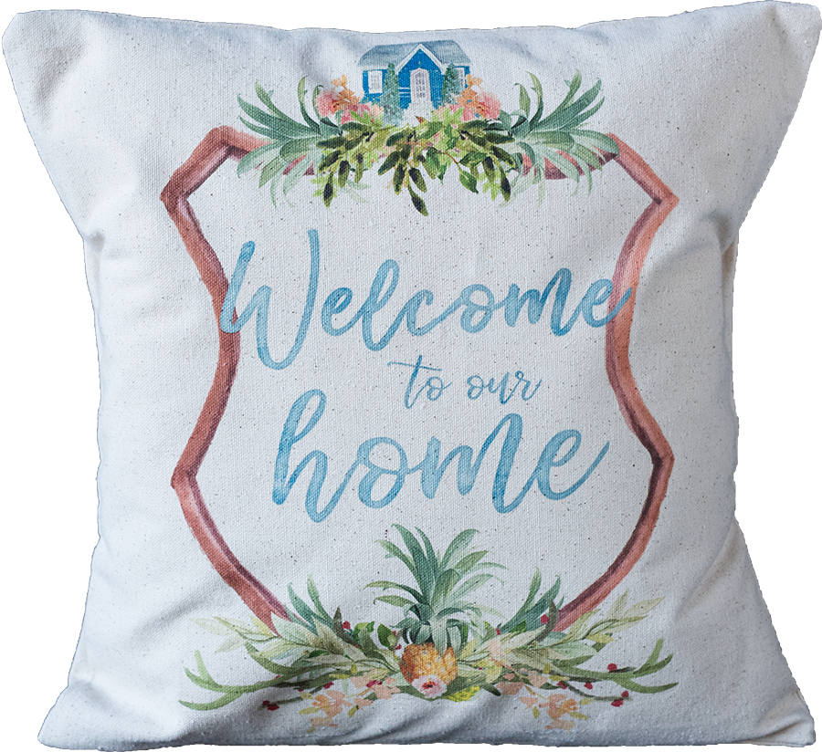 Pineapple Welcome to our Home Pillow
